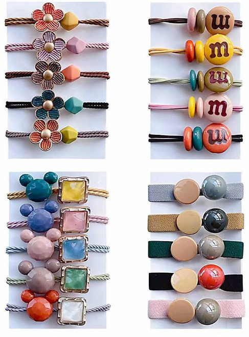 워더미 데일리 블링 큐티 믹스볼 플라워 머리끈 20pcs세트 CHZ326