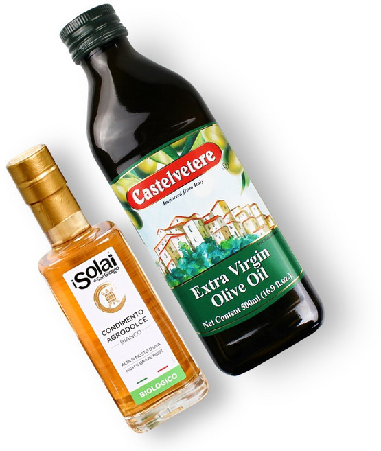 유기농 모데나 화이트 발사믹 식초 250ml+엑스트라버진 올리브유 500ml