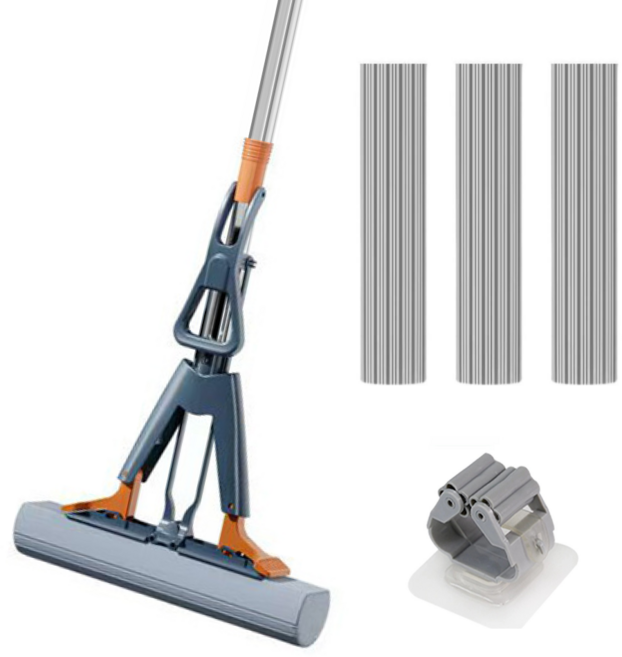 루베아 쓱싹이 펄프 밀대 와이드형 본체 1p+ 리필 펄프 패드 3p + 고정클립 1p, 1개