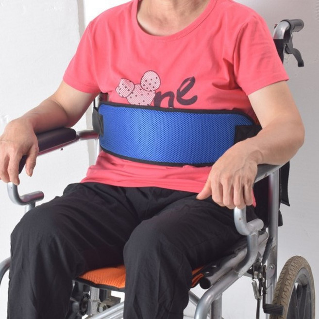 휠체어 안전밸트 낙상사고방지 휠체어 고정 밸트, 1개, 블루
