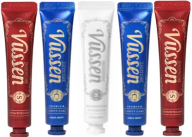 오스템 뷰센 휴대용 여행용 치약 기능성 치약 5개세트(H S C), 1개, 40ml