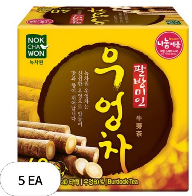 녹차원 팔방미인 우엉차, 1.2g, 40개입, 5개