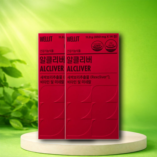 왤릿 웰릿 알클리버 렉스클리버 새싹보리 추출물, 14정, 2개