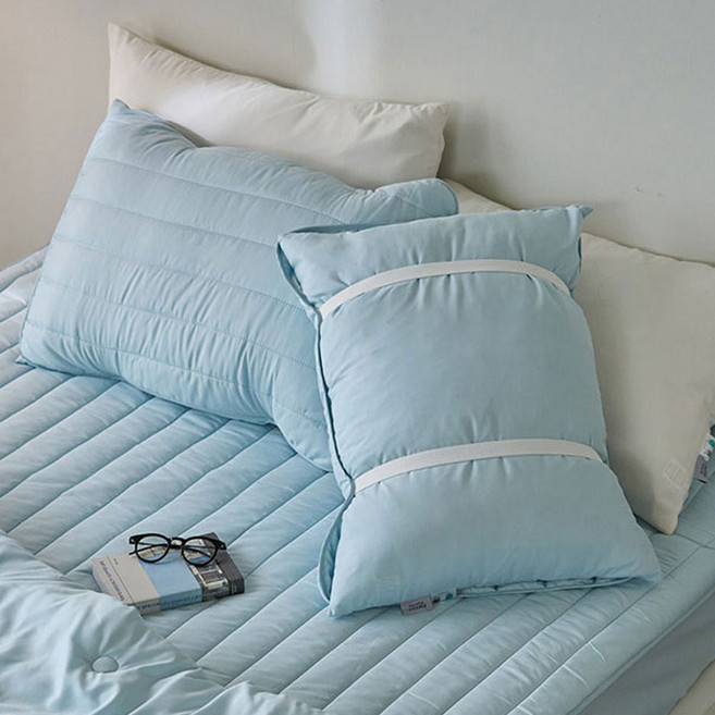 에메르 알러제로 다운필 슬로안 이중밴딩 누빔 베개커버 2개세트