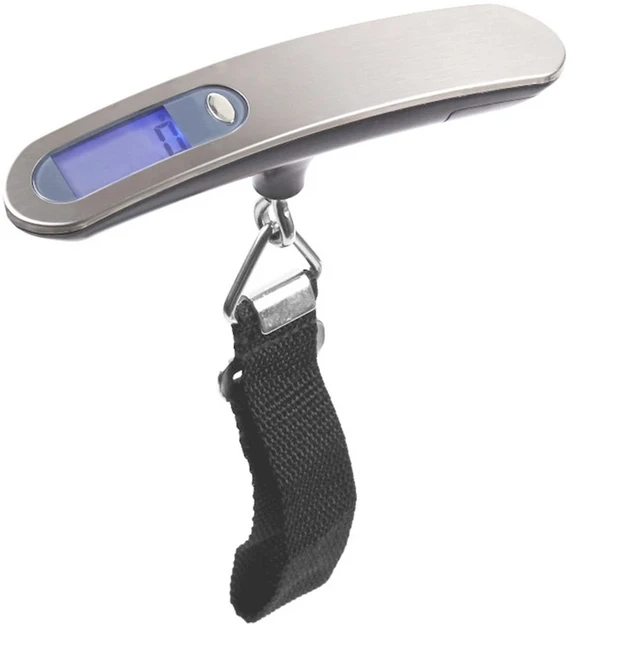 디지털저울 계량저울 주방저울 전자저울 50kg110lb 휴대용 미니 가방 저울 가정용 디지털 디스플레이 저울 적용 항공기 수하물 야외 저울 저울 호환, 01 Black Belt, 1개