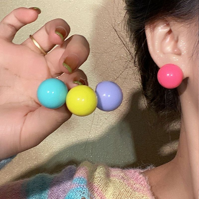 LCLC_Korea 알러지방지 데일리 컬러볼 귀걸이 6컬러 풀세트