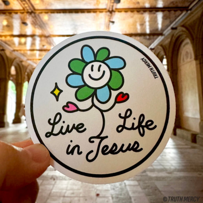 Live Life in Jesus 생명의 삶 라지 조각스티커 트루스머시 크리스천 굿즈