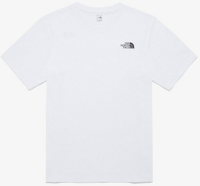 국내백화점 노스페이스 티셔츠 25 S/S NT7UR08B 남성 코튼 베이직 반팔 (BK파우치증정)
