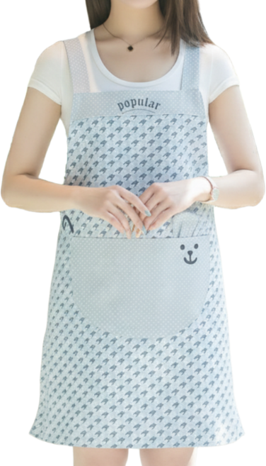 리커전 토끼 주머니 어린이집 유치원 공방 앞치마, 1개, 블루