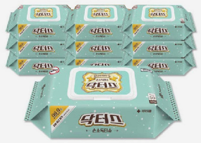 닥터스 손소독티슈 캡형 50매입 10개, 50매