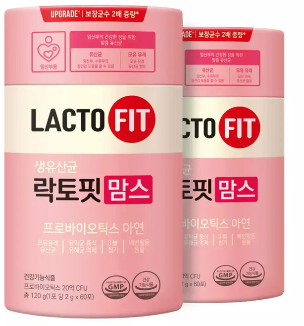 종근당건강 락토핏 생유산균 맘스 60포, 2개, 120g