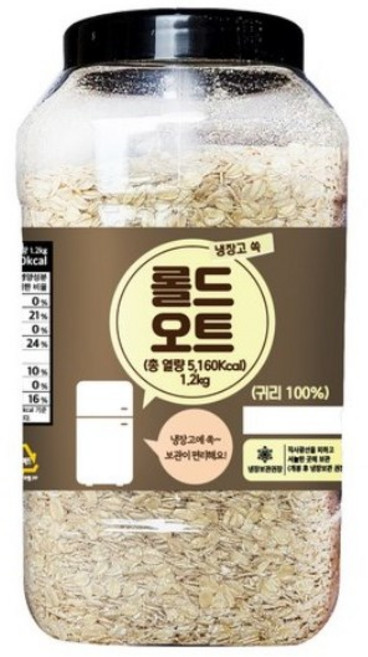 대구농산 냉장고쏙 롤드 오트, 1.2kg, 1개