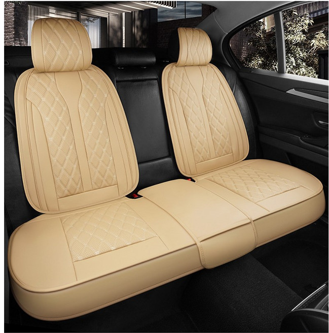 자동차 퀼팅 시트커버 더뉴그랜저 팰리세이드 풀커버형 차량용 방석 SF-6801 뒷좌석, 1개, 베이지