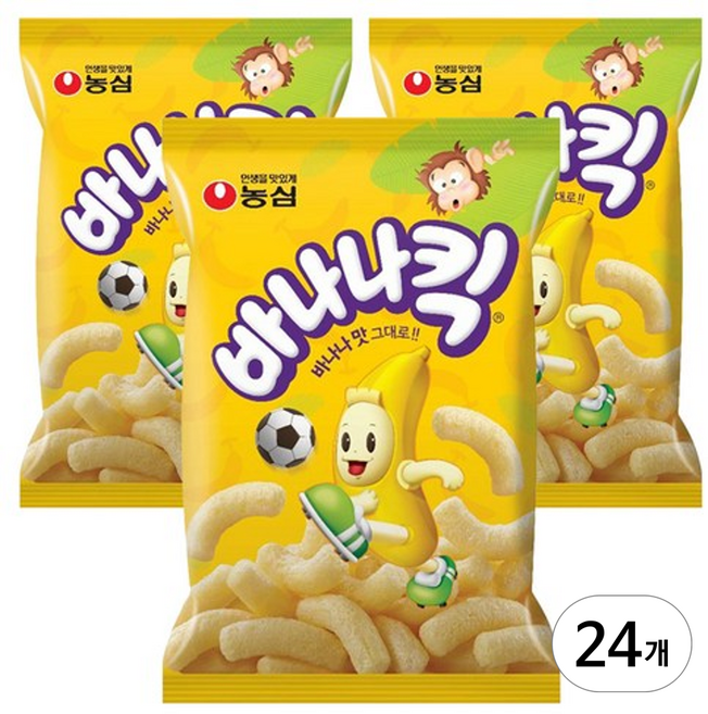 농심 바나나킥, 118g, 24개