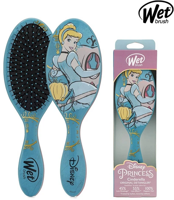 웻브러쉬 디즈니 프린세스 키티 겨울왕국 오리지널 디탱글러 WET BRUSH DISNEY PRINCESS KITTY FROZEN ORIGINAL DETANGLER, 엘레강트 신데렐라, 1개 - 쿠팡