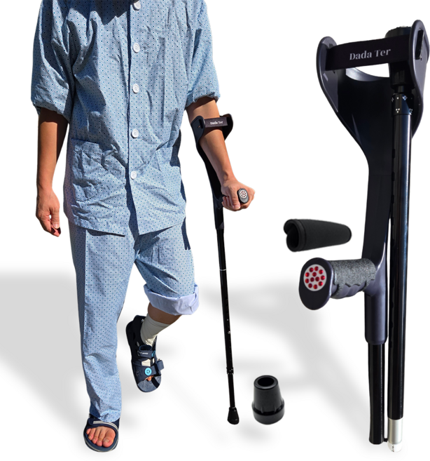 다다터 엘보클러치 재활 팔꿈치 접이식 목발 보행보조기구, 1세트