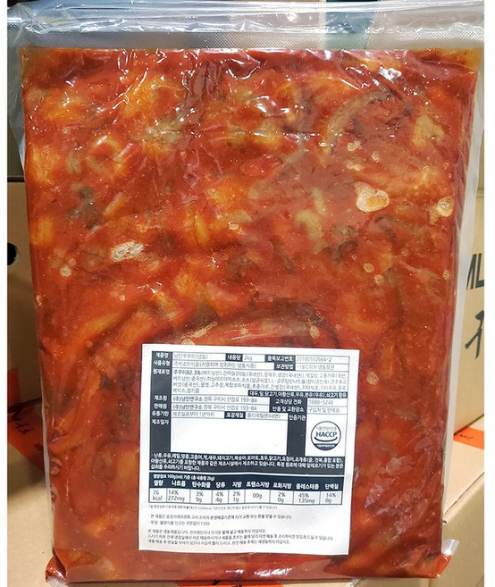대용량 양념 쭈꾸미볶음 2kg 캠핑 업소용 주꾸미, 1개