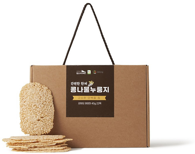 왈순아지매 콩나물누룽지 880g 강화섬쌀, 22개, 40g