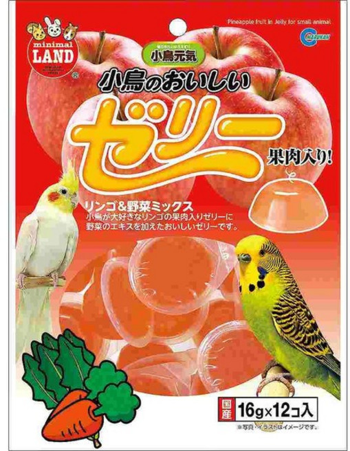 마루칸 앵무새 젤리 사과 앵무새 간식 사과젤리 촉촉 코뉴어 사랑 왕관 모란, 1개, 16g