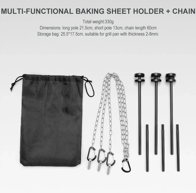 호환 야외 바베큐 삼각형 브래킷 다기능 분리형 그릴 냄비 랙 휴대용 체인 야외 캠핑 용품으로 조절 가능, 02 Combination style