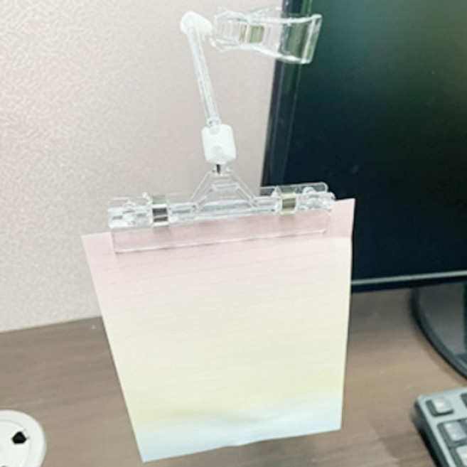 모니터 메모홀더 서류 집게 고정클립 데스크 메모꽂이