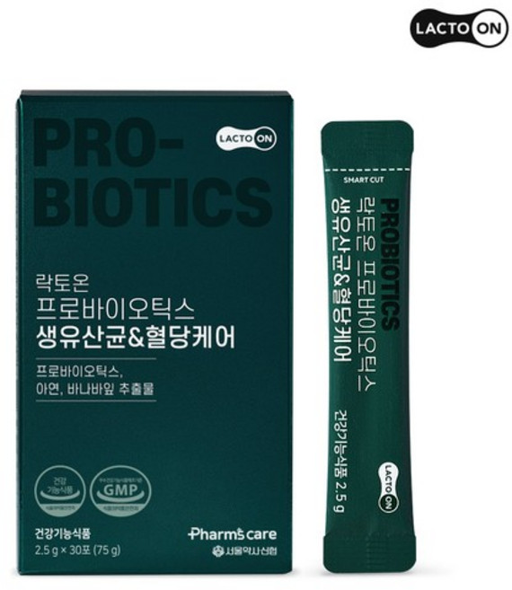 락토온 프로바이오틱스 생유산균 혈당케어 30p, 75g, 1개