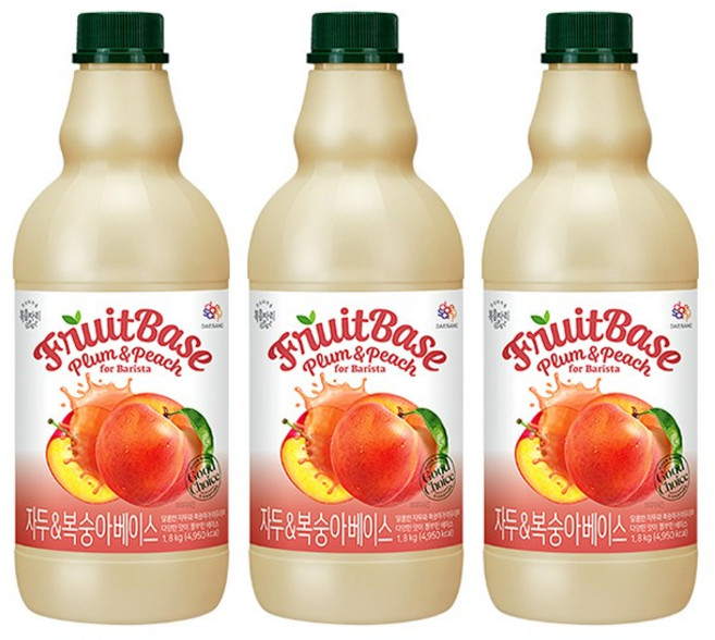 복음자리 자두 복숭아 베이스, 1.8kg, 3개, 1개입