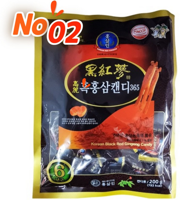 홍삼사탕 홍삼인 고려흑홍삼캔디 200g, 1개