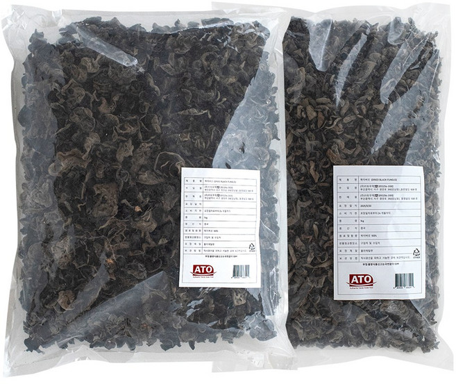 [꼬들꼬들맛있는] 자연건조 목이버섯/백목이버섯, 1개, 흑목이 1kg (1~1.5cm)