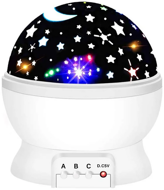 LED 스타라이트 무선 무드등 우주 별 달 파티 인테리어 조명 크리스마스 감성 무드등 USB 케이블 포함, 화이트