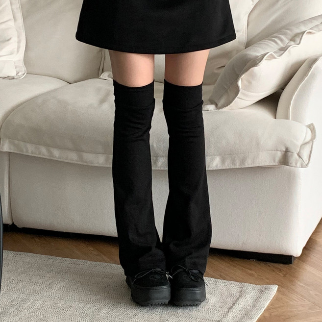 더한땀 여성 부츠컷 롱 레그워머 발토시