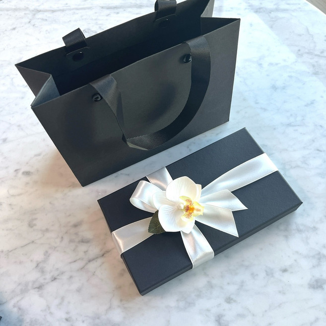 상품권상자 호접란 화이트리본 용돈상자, 쇼핑백X, 땡큐X, 1개