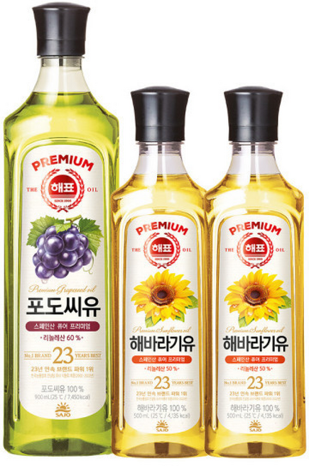 해표 포도씨유 식용유 +해바라기유x, 1개, 900ml