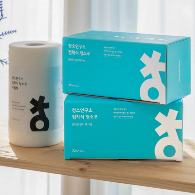 청소연구소 점착식 정전기 청소포 72매 1개, 2개