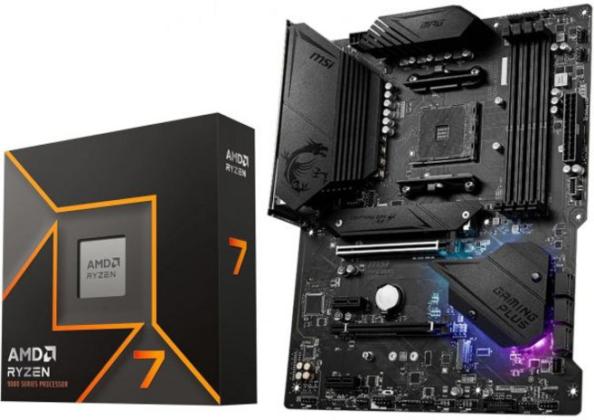 컴퓨터 메인보드 마이크로 센터 AMD 라이젠 5 9600X CPU 프로세서 번들 ASUS B650E 맥스 게이밍 와이파이 AM5 ATX 마더보드 DDR5 PCIe 3개 M.2, AMD Ryzen 7 9700X+ASUS TUF GAM