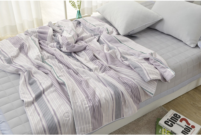 랑방하우스 아이스 터치 나염패턴 냉감이불세트 SS / Q