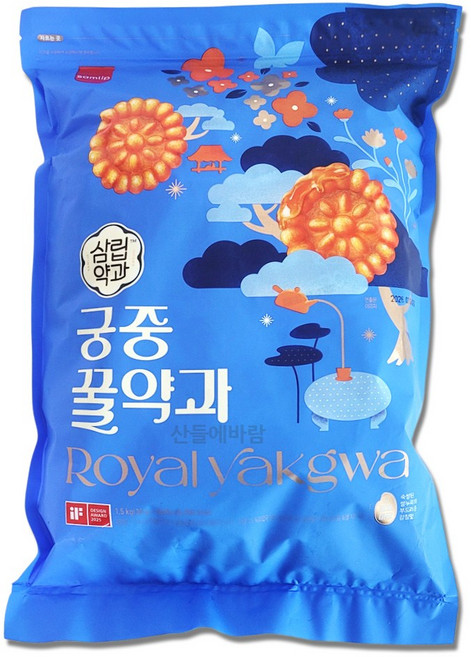 산들에바람 궁중꿀약과 1.5kg 사향벌꿀 첨가 전통 약과 간식+서비스사탕1개, 1개
