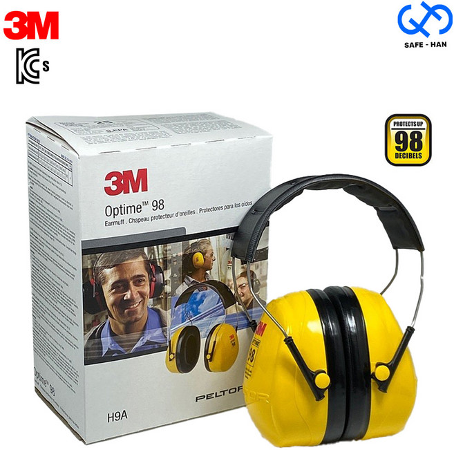 3M 산업용 귀덮개 H9A 최대98데시벨사용, 1개, 1개입