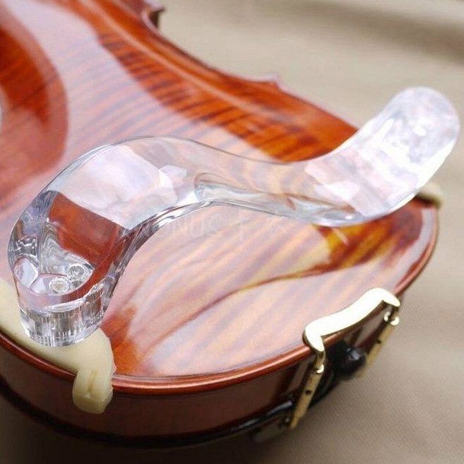 4/4 3/4 플렉시 글라스 바이올린 어깨 패드 크리스탈 인공 바디 디자인 편안한 내구성, 4 4 size, 1개