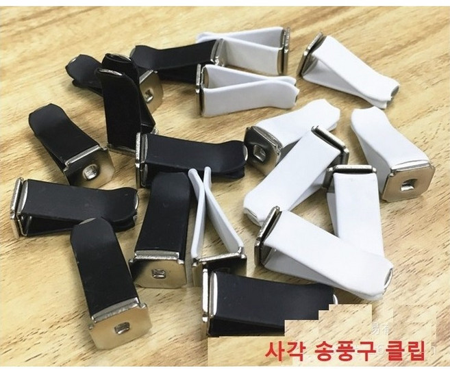 원형홍더클립 송풍구클립 모음 차량용 디퓨저 에어컨 송풍구 벤트클립, 사각 송풍구 클립 블랙, 1개