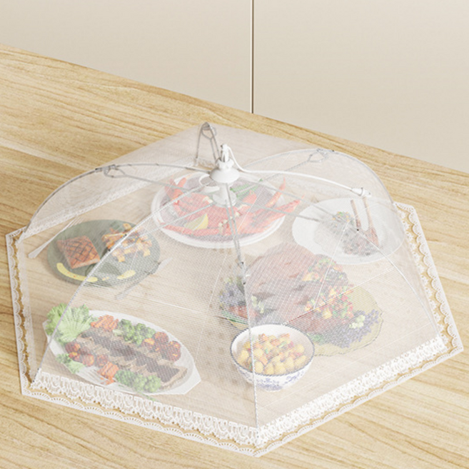 앨라모 심플 원터치 푸드 커버 밥상보 접이식 덮개, 1개