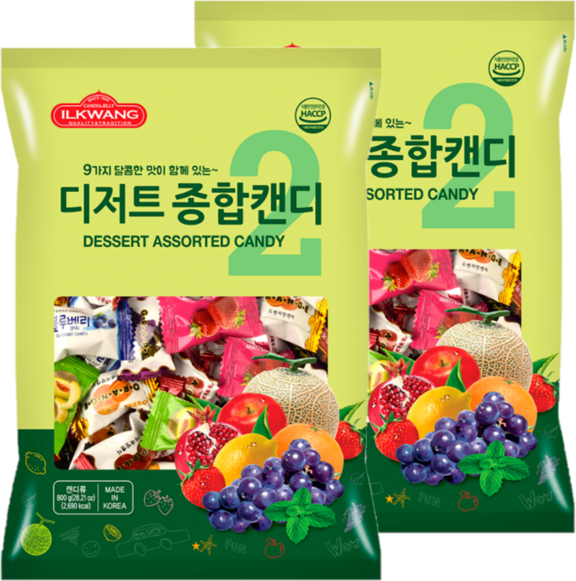 일광제과 캔디 디저트종합2, 800g, 2개