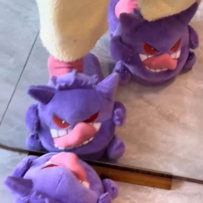 팬텀 메롱 슬리퍼 룸슈즈 털실내화 귀여운 사무실 층간소음 실내화, 1개, 메롱팬텀 양말세트