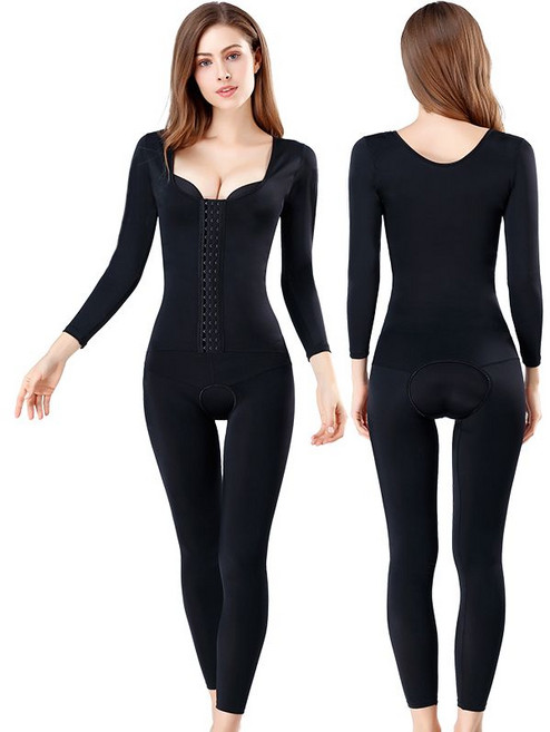 Makone 여자바디쉐이퍼 긴팔 긴바지 몸매보정 수트형 전신 복대 분만후 힙업 예쁜몸매 코르셋 모양 옷