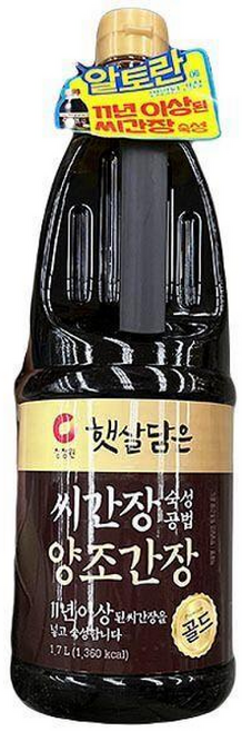 청정원 씨간장숙성 양조간장 골드, 1개, 1.7L