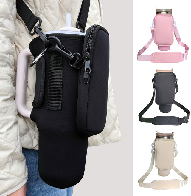 스탠리 텀블러 887ml 가방 파우치 TBUSTL1010, 1개, 블랙