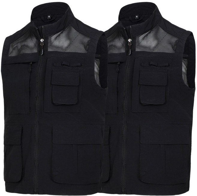 더빅히트 (1+1) 남성 여름조끼 망사조끼 작업복 등산 단체 빅사이즈