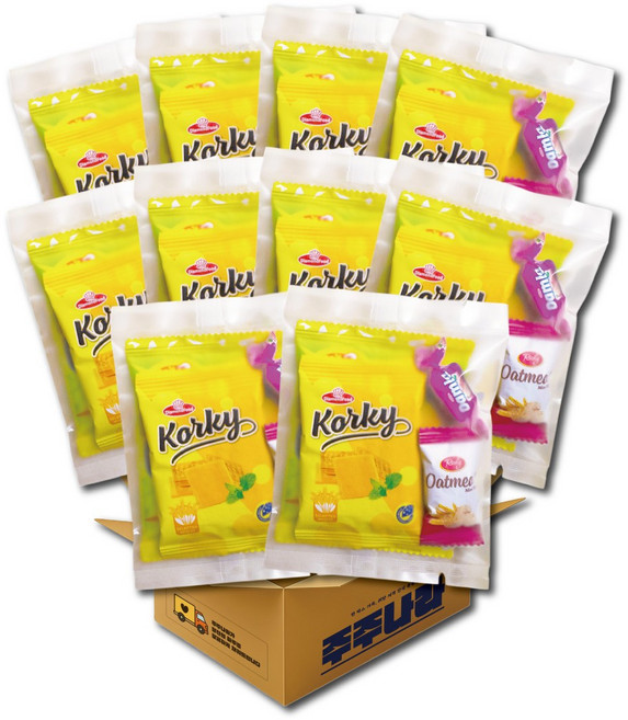 주주나라 단체 학교 시험 응원 간식선물세트 답례품 구디백 봉투포장 파우치 홍보 전단 간식, 10개, 간식세트(기본스티커 증정)