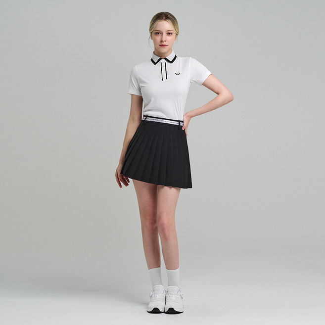 다운블로우 여성 골프웨어 레터링 플리츠 큐롯 스커트 DBC 1918W