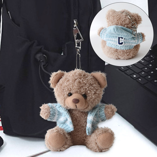 프랜베이 백참 가방 곰돌이 인형 키링, 브라운C
